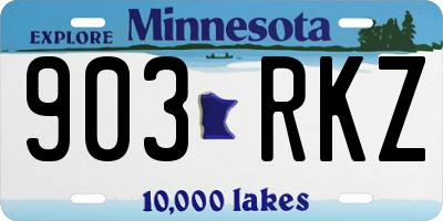 MN license plate 903RKZ
