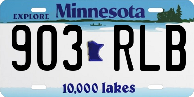 MN license plate 903RLB