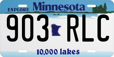 MN license plate 903RLC