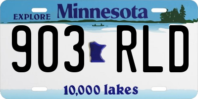 MN license plate 903RLD