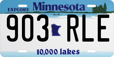 MN license plate 903RLE