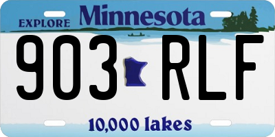 MN license plate 903RLF
