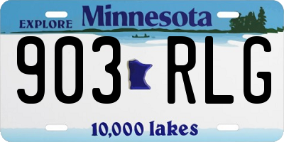 MN license plate 903RLG