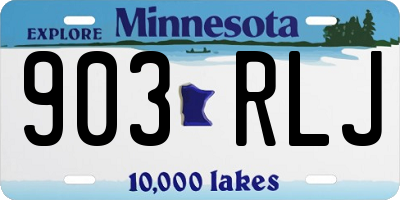 MN license plate 903RLJ