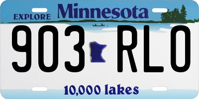 MN license plate 903RLO