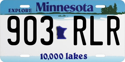 MN license plate 903RLR