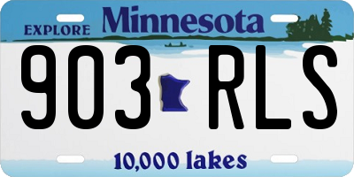 MN license plate 903RLS