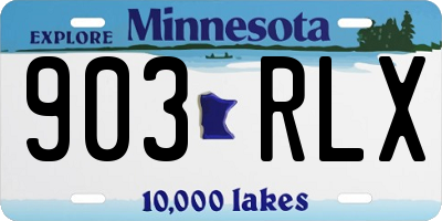MN license plate 903RLX
