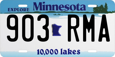 MN license plate 903RMA
