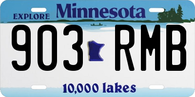 MN license plate 903RMB