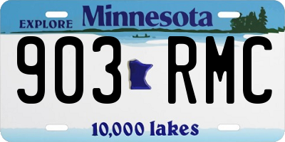 MN license plate 903RMC