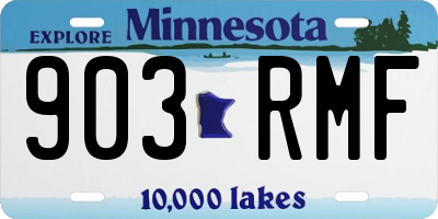 MN license plate 903RMF