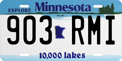 MN license plate 903RMI