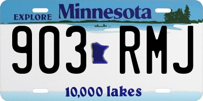 MN license plate 903RMJ