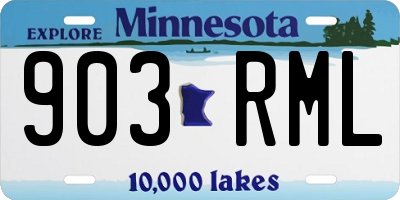 MN license plate 903RML