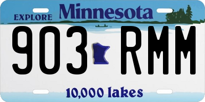 MN license plate 903RMM