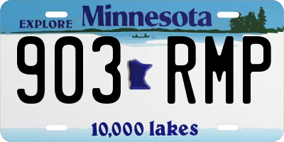 MN license plate 903RMP