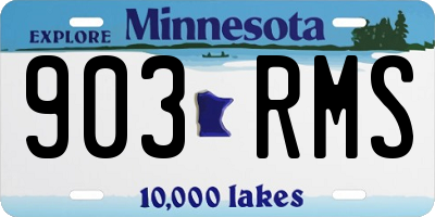 MN license plate 903RMS