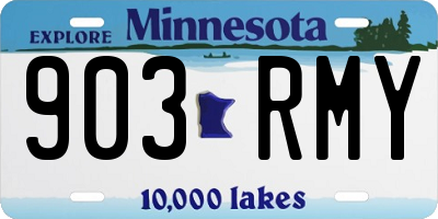 MN license plate 903RMY
