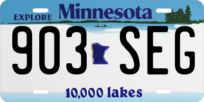MN license plate 903SEG