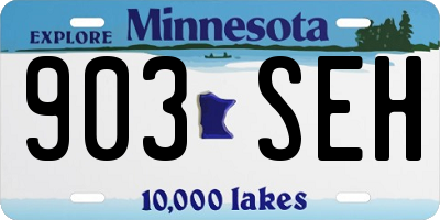 MN license plate 903SEH