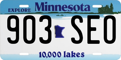 MN license plate 903SEO