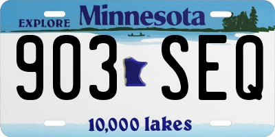 MN license plate 903SEQ