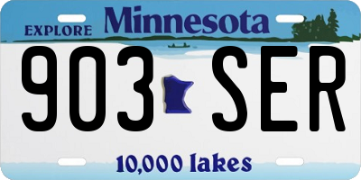 MN license plate 903SER