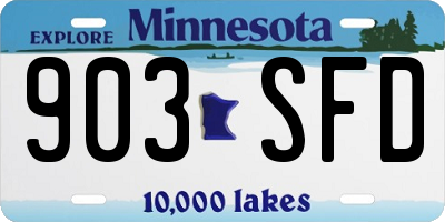 MN license plate 903SFD