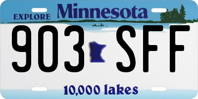 MN license plate 903SFF