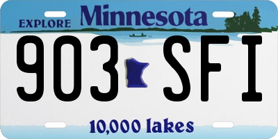 MN license plate 903SFI
