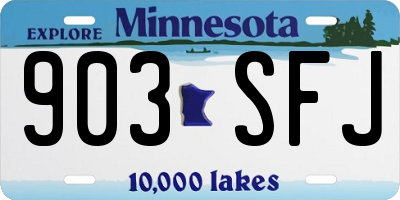 MN license plate 903SFJ