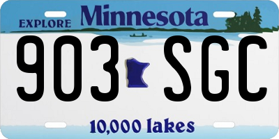 MN license plate 903SGC