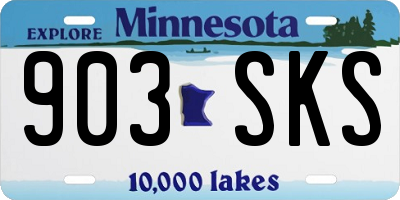 MN license plate 903SKS