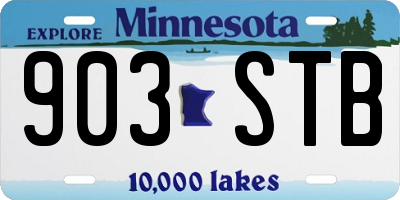 MN license plate 903STB
