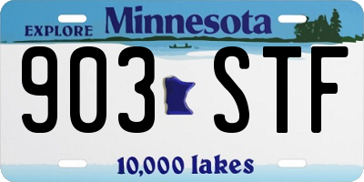 MN license plate 903STF