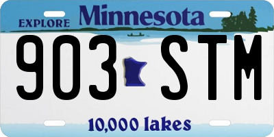 MN license plate 903STM