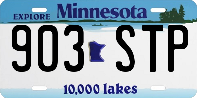 MN license plate 903STP