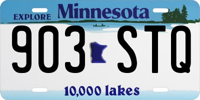 MN license plate 903STQ