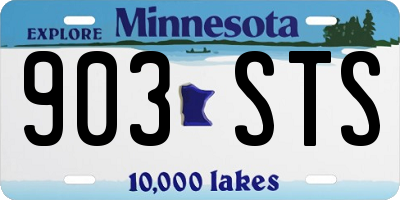 MN license plate 903STS
