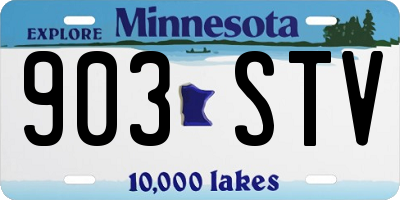 MN license plate 903STV