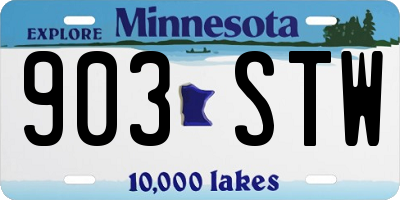 MN license plate 903STW