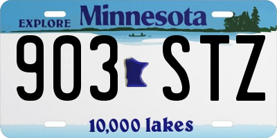 MN license plate 903STZ