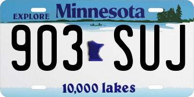 MN license plate 903SUJ