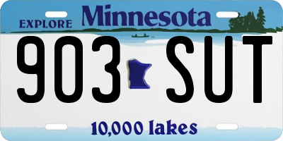 MN license plate 903SUT
