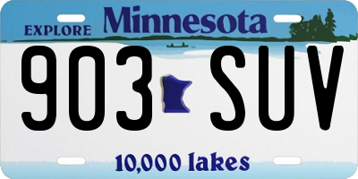 MN license plate 903SUV