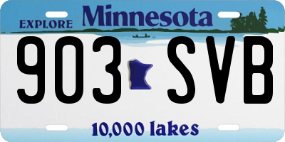 MN license plate 903SVB