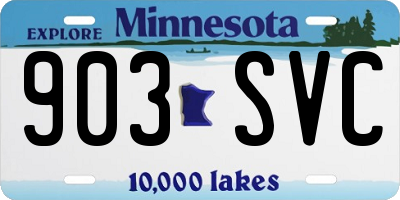 MN license plate 903SVC