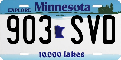 MN license plate 903SVD