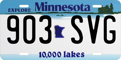 MN license plate 903SVG